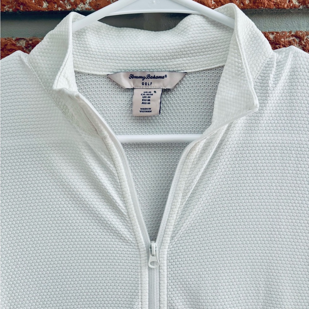 Tommy Bahama golf White Zip-Up sweater - Picture 7 of 9